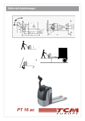 Wózek paletowy ręczny TCM PT 16 ac