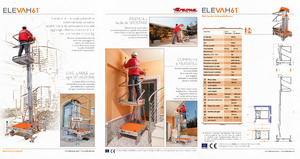 Kołowe platformy robocze z masztem pionowym Faraone Elevah 61