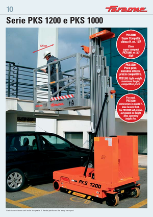 Kołowe platformy robocze z masztem pionowym Faraone PKS 1200