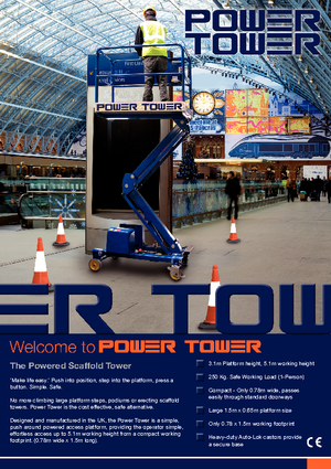 Kołowe platformy robocze z masztem pionowym Power Towers Power Tower