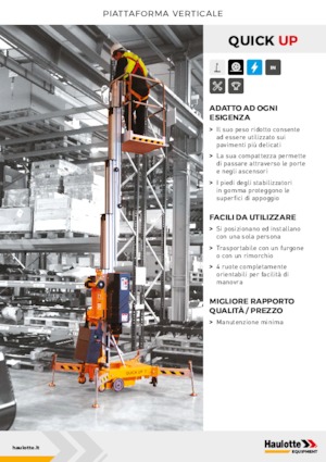 Kołowe platformy robocze z masztem pionowym Haulotte QuickUp 7