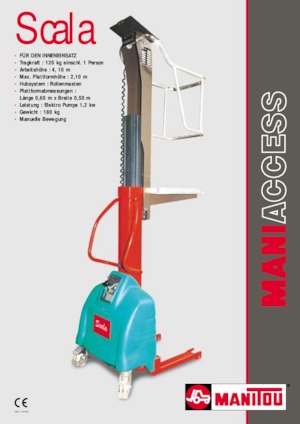 Kołowe platformy robocze z masztem pionowym Manitou Scala