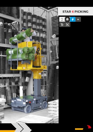 Kołowe platformy robocze z masztem pionowym Haulotte Star 6 Picking