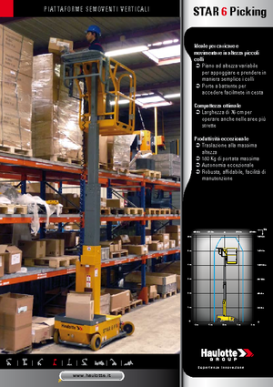 Kołowe platformy robocze z masztem pionowym Haulotte Star 6 Picking