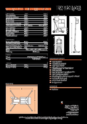 Kołowe platformy robocze z masztem pionowym Snorkel PAM26AC