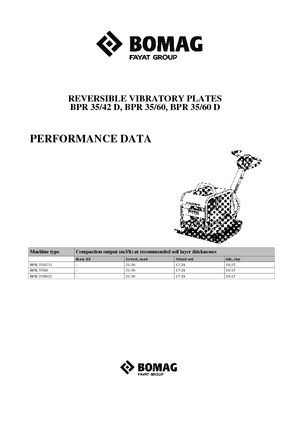 Rewersyjne Zagęszczarki / płyty wibracyjne Bomag BPR 35/60
