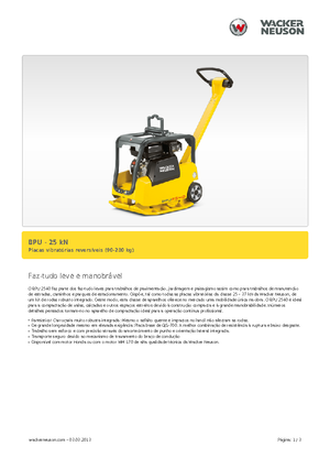 Rewersyjne Zagęszczarki / płyty wibracyjne Wacker BPU 2540 A