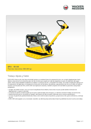 Rewersyjne Zagęszczarki / płyty wibracyjne Wacker Neuson BPU 4045 A
