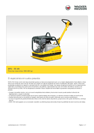 Rewersyjne Zagęszczarki / płyty wibracyjne Wacker Neuson BPU5545A 
