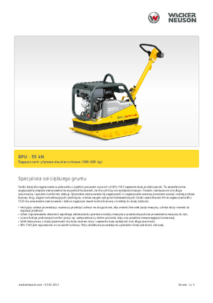 Rewersyjne Zagęszczarki / płyty wibracyjne Wacker Neuson BPU5545A 