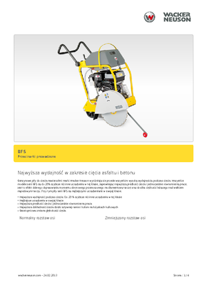 Przecinarki jezdne Wacker BFS 1350 A