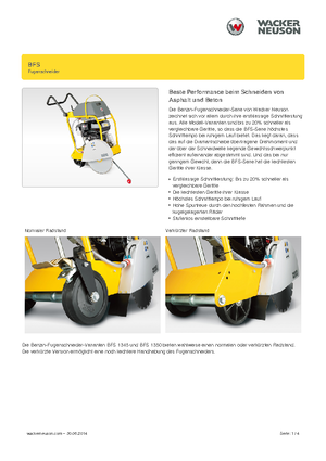 Przecinarki jezdne Wacker Neuson BFS 1345 Az