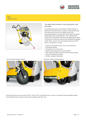 Przecinarki jezdne Wacker Neuson BFS 1345 Az