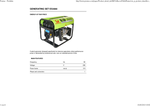Agregaty prądotwórcze z silnikiem spalinowym PRAMAC Lifter ES 3000
