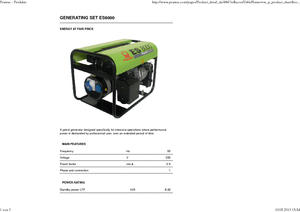 Agregaty prądotwórcze z silnikiem spalinowym PRAMAC Lifter ES 8000