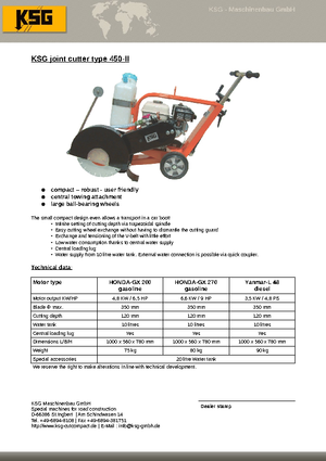 Przecinarki jezdne KSG-Maschinenbau KSG 450