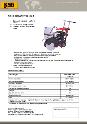 Przecinarki jezdne KSG-Maschinenbau KSG 461