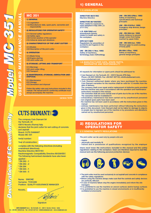 Przecinarki jezdne Cuts Diamant MC 351 HD