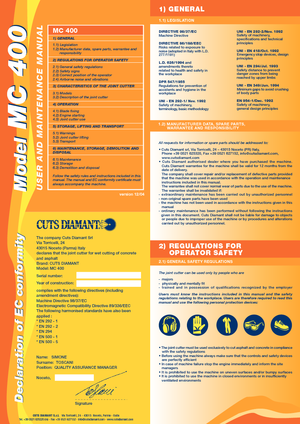 Przecinarki jezdne Cuts Diamant MC 400 HD