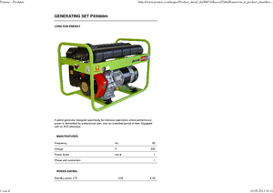 Agregaty prądotwórcze z silnikiem spalinowym PRAMAC Lifter PX 5000m