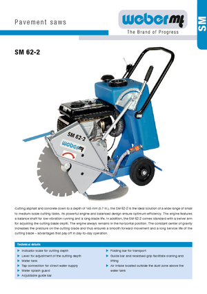 Przecinarki jezdne weber mt SM 62-2