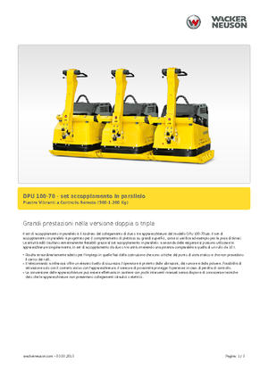 Jednokierunkowe Zagęszczarki / płyty wibracyjne Wacker Neuson Koppelsatz für 2 x DPU 100-70