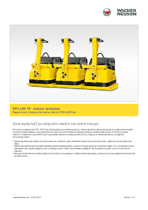 Jednokierunkowe Zagęszczarki / płyty wibracyjne Wacker Neuson Koppelsatz für 2 x DPU 100-70