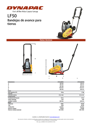 Jednokierunkowe Zagęszczarki / płyty wibracyjne Dynapac LF 50 (EH09)