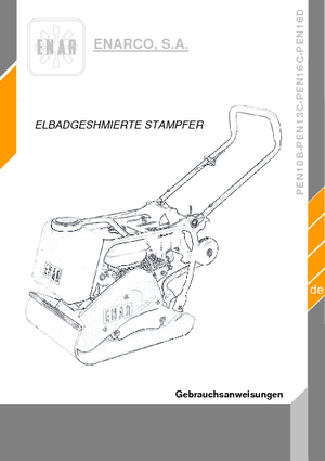 Jednokierunkowe Zagęszczarki / płyty wibracyjne Enar PEN 13 C