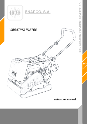 Jednokierunkowe Zagęszczarki / płyty wibracyjne Enar PEN 13 C