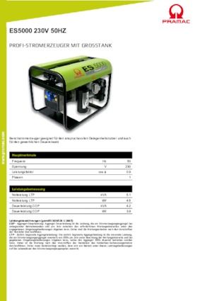 Agregaty prądotwórcze z silnikiem spalinowym PRAMAC Lifter ES 8000