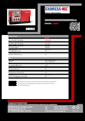 Agregaty prądotwórcze z silnikiem spalinowym Endress ESE 1408 DBG ES ISO Duplex Silent