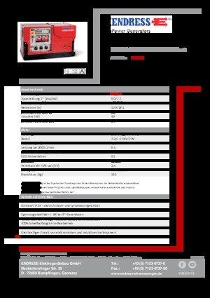 Agregaty prądotwórcze z silnikiem spalinowym Endress ESE 908 DBG ES ISO Duplex Silent