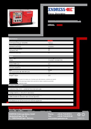 Agregaty prądotwórcze z silnikiem spalinowym Endress ESE 908 DBG ES ISO Duplex Silent