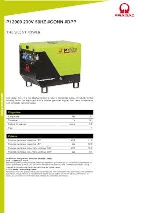Agregaty prądotwórcze z silnikiem spalinowym PRAMAC Lifter P 12000 THB