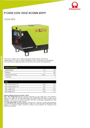 Agregaty prądotwórcze z silnikiem spalinowym PRAMAC Lifter P 12000 THB