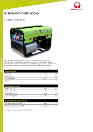 Agregaty prądotwórcze z silnikiem spalinowym PRAMAC Lifter SP 12000