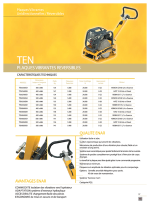Rewersyjne Zagęszczarki / płyty wibracyjne Enar TEN 3040 GR