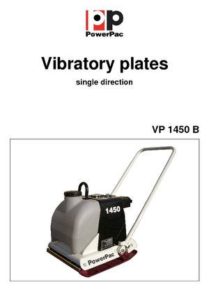 Jednokierunkowe Zagęszczarki / płyty wibracyjne PowerPac VP 1450B/500