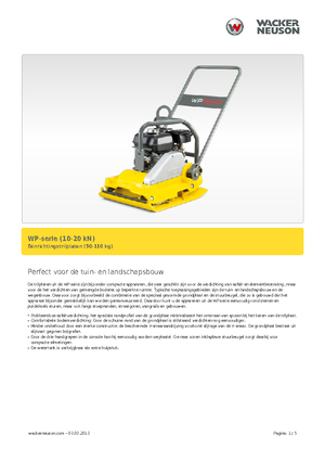 Jednokierunkowe Zagęszczarki / płyty wibracyjne Wacker Neuson WP1550Aw