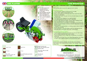 Maszyny do sadzenia Basrijs Discplanter with conveyer belt
