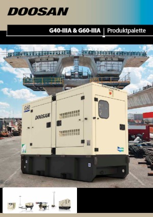 Agregaty prądotwórcze z silnikiem wysokoprężnym Doosan G80-IIIA 