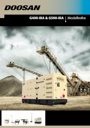 Agregaty prądotwórcze z silnikiem wysokoprężnym Doosan G500-IIIA  