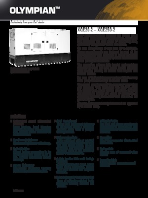 Agregaty prądotwórcze z silnikiem wysokoprężnym Olympian XQE 250