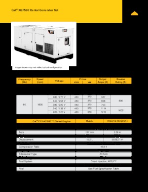 Agregaty prądotwórcze z silnikiem wysokoprężnym Caterpillar XQP500
