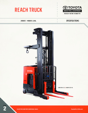 Wózki wysokiego składowania Toyota 9BRU23
