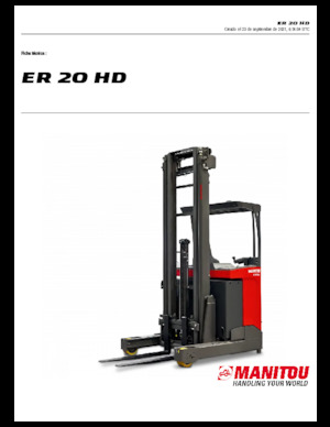 Wózki wysokiego składowania Manitou ER 20 HD