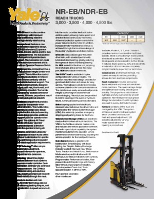 Wózki wysokiego składowania Yale NR040EB