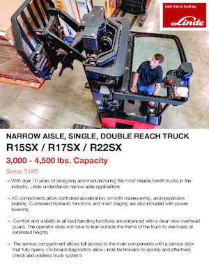 Wózki wysokiego składowania Linde R17SX-24V