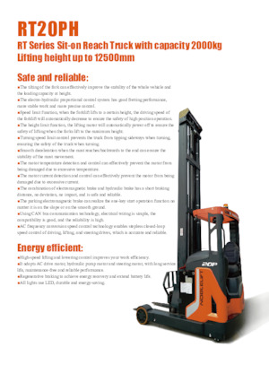 Wózki wysokiego składowania Noblelift RT20PH